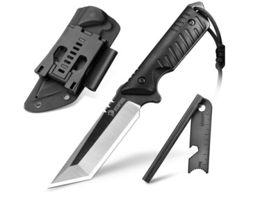 Cuchillo De Rambo Caza Supervivencia Tactico Con Funda De Combate Militar NUEVO.