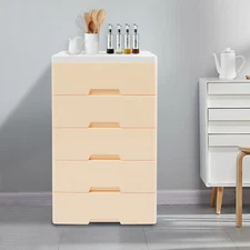 Plastic Drawers Dresser Storage Cabinet w/ Drawers Closet Tall Dresser Organizer