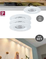 Paulmann Led Einbauleuchte Nova Mini Coin Starr 66Mm 3X4W Weiss Matt 2700K Ip44