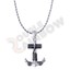 VersaKits Black Nautical Anchor Pendant Necklace for en Stainless