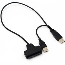 USB 2.0 SATA 7 15Pin to USB 2.0 Adapter Cable For 2.5 HDD Laptop Hard Disk Drive