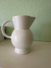 🌺 Zara Home Sculptural Ceramic Pitcher Vase Cream White Minimalist Jug Decor — photo 8