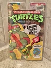 NEW Vintage 1991 TMNT Ninja Turtles Raphael Talking Turtle Watch + Accessories
