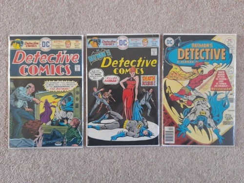 Detective Comics #453, #456 & #466 DC Comic Books Vintage Bronze Age Batman