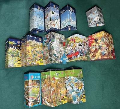 Heye  ️ Puzzle   11 + 2 Stück Konvolut   mit Poster   Mordillo Blachon Riba 