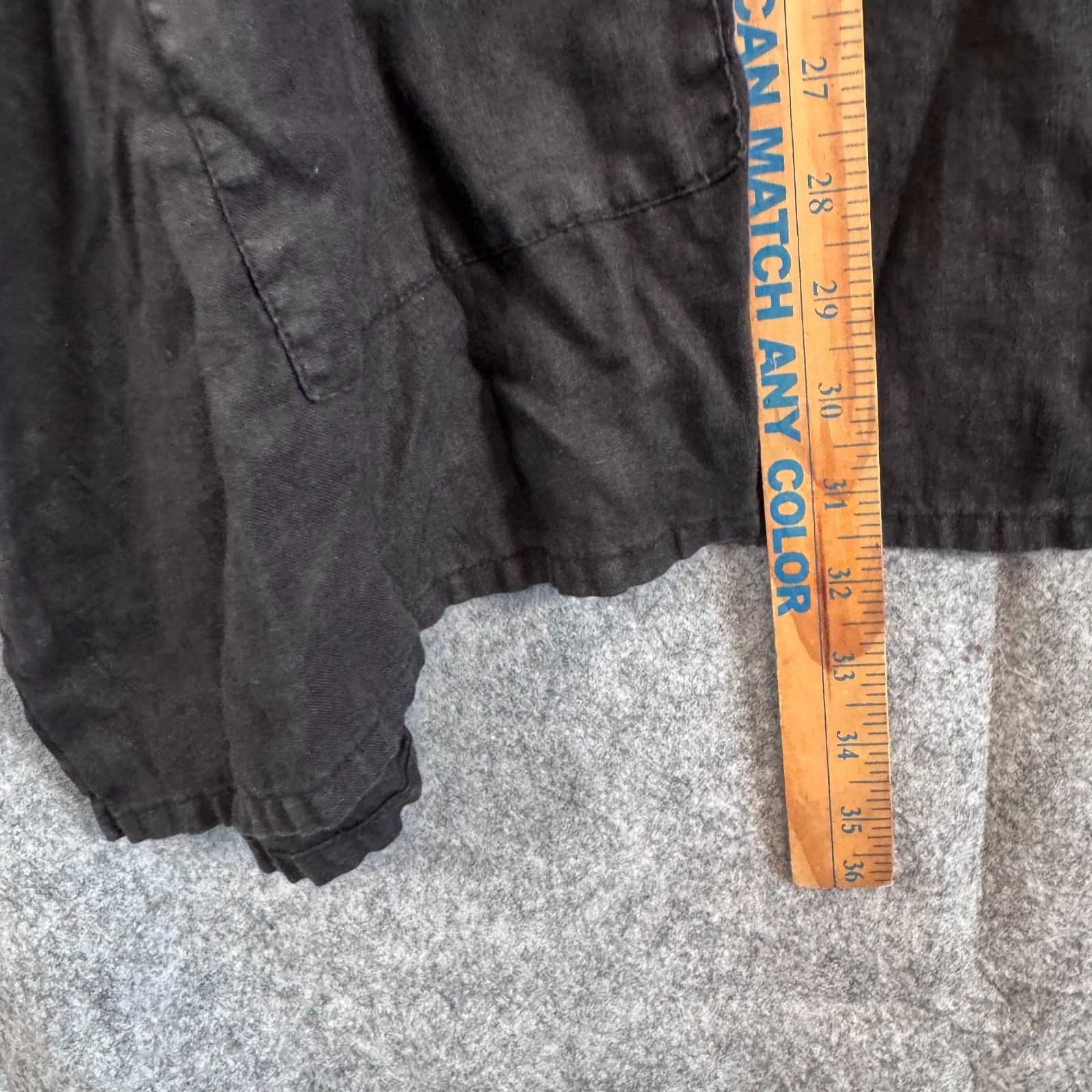 Match Point Linen Top Button Front Asymmetric Lag… - image 8