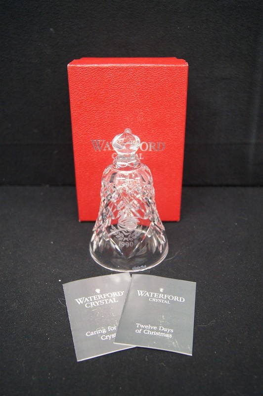 WATERFORD Crystal 12 Days Of Christmas Bell Seven Swans A Swimming With Box