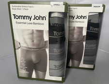 Tommy John Men's Boxer Briefs Underwear ESSENTIAL LUXE BANBOO 3 Pack S/M NWT