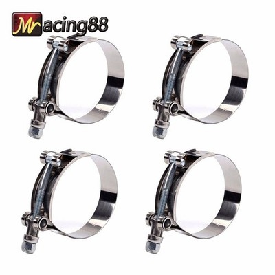 EMUSA 4X 2.75'' STAINLESS T-BOLT CLAMP FOR INTAKE TURBO INTERCOOLER HOSE COUPLER