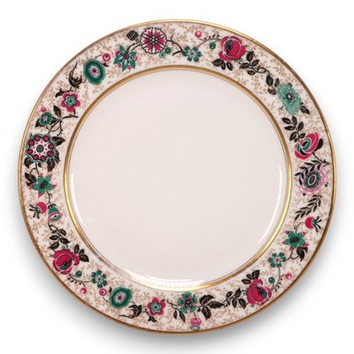 Charles Ahrenfedlt Limoges Dinner Plate 10 3/8'' Floral Band Gold Trimmed Antique