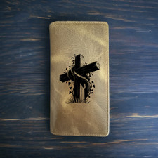 Cross Rodeo Wallet Cowboy Western Buffalo Leather Premium Jesus Faith Gift NEW