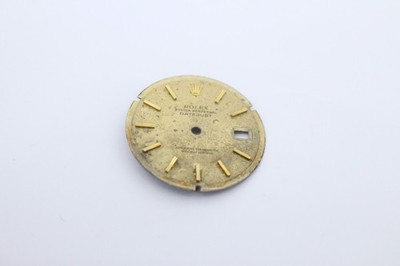 Rolex Datejust Zifferblatt Gold 1601 Vintage Dial Ersatzteil Bastler Defekt