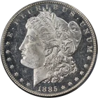 1885-P Morgan Silver Dollar PCGS MS63 DMPL Blast White Superb Eye Appeal