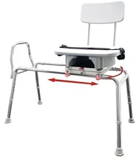 Eagle Health 77663 Snap-n-Save Sliding Shower Chair -Transfer Bench w Cut Out