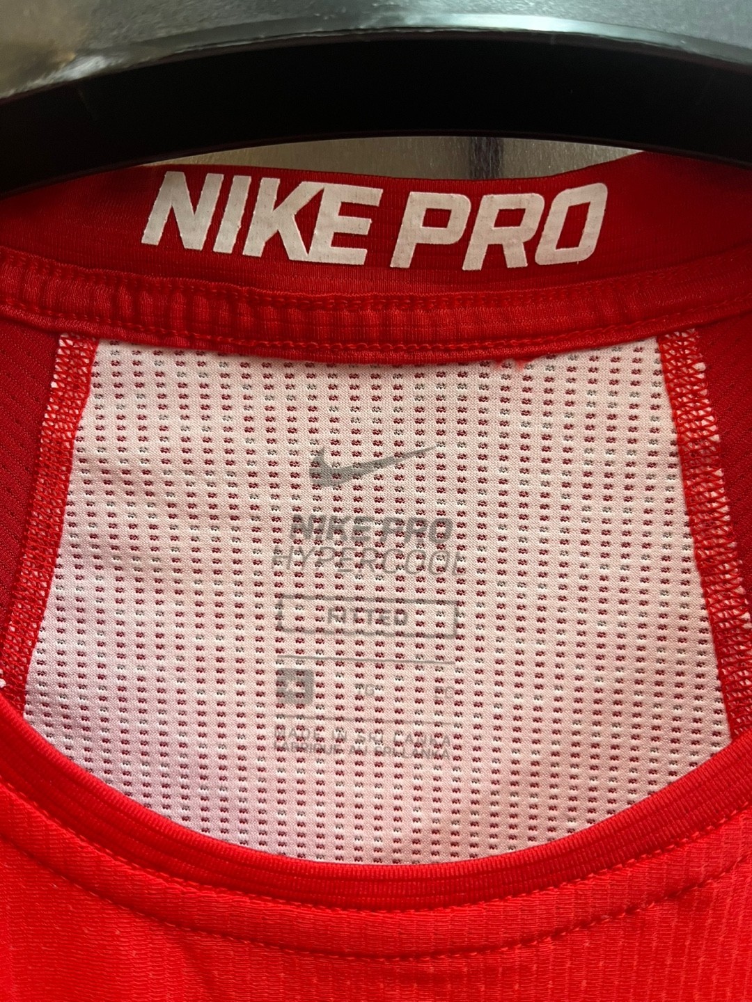 Nike Pro Hypercool Shirt Mens XL Orange Compression Short Sleeve Training Top thumbnail 5