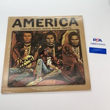 America 🏜️ Band Signed Debut Vinyl Autograph Album  PSA LOA 