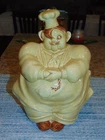 VINTAGE 1940's RED WING POTTERY CHEF PIERRE COOKIE JAR - FREE SHIPPING
