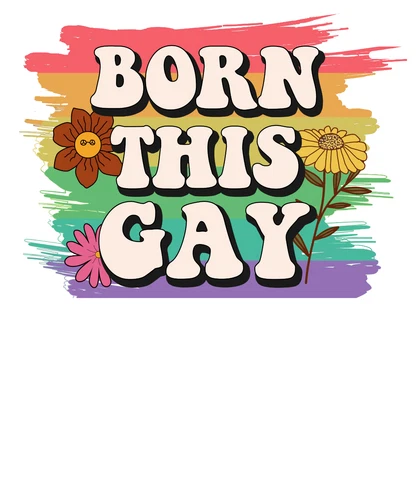LGBTQ Rainbow Heart Love Born This Gay Pride Self Adhesive Vinyl Sticker