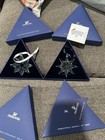 Swarovski Christmas Ornament Annual Edition 2009 2013 Clear Crystal Lot Of 2