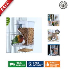 No-Mess Automatic Bird Feeder for Parakeets and Lovebirds - Easy Clean Design