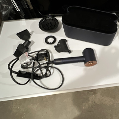 Dyson Standard Hair Dryer w/ Diffuser & Attachments, Electric, Blue