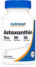 Nutricost Astaxanthin 12mg, 30 Softgel Capsules - Gluten Free and Non-GMO