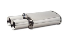 Vibrant Streetpower Oval Muffler With Dual For 3.5in Tips And Straight-through Vibrant Streetpower Oval Muffler With Dual For 3.5in Tips And Straight-through