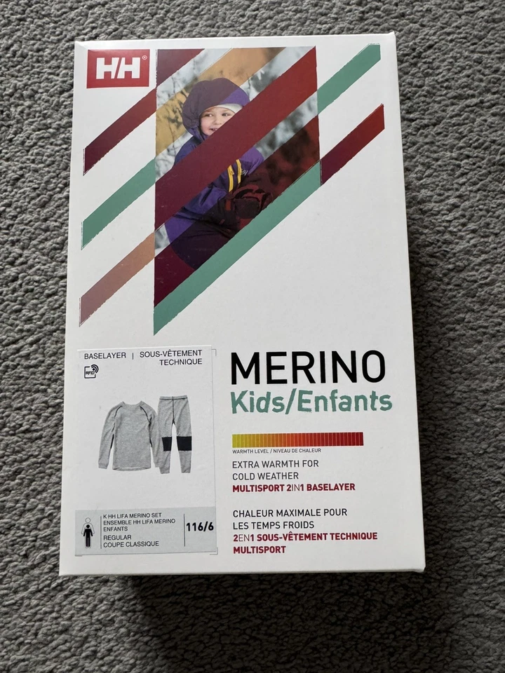 Helly Hansen Kids Lifa Merino Base Layer Set, Age 6 BNWT - Image 2 of 3