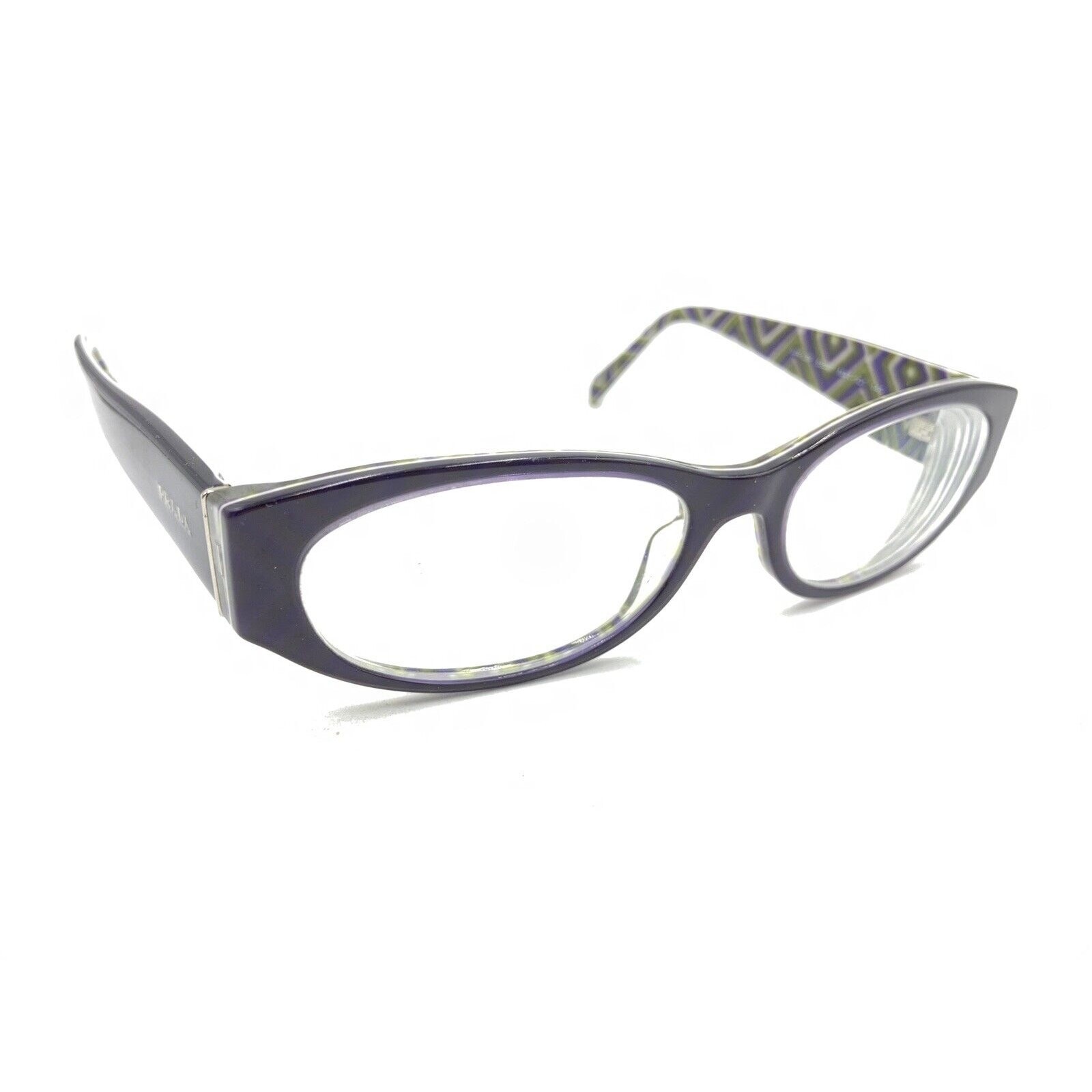 Prada VPR 03P MAT-1O1 Purple Oval Eyeglasses Frames 53-17 140 Italy Designer