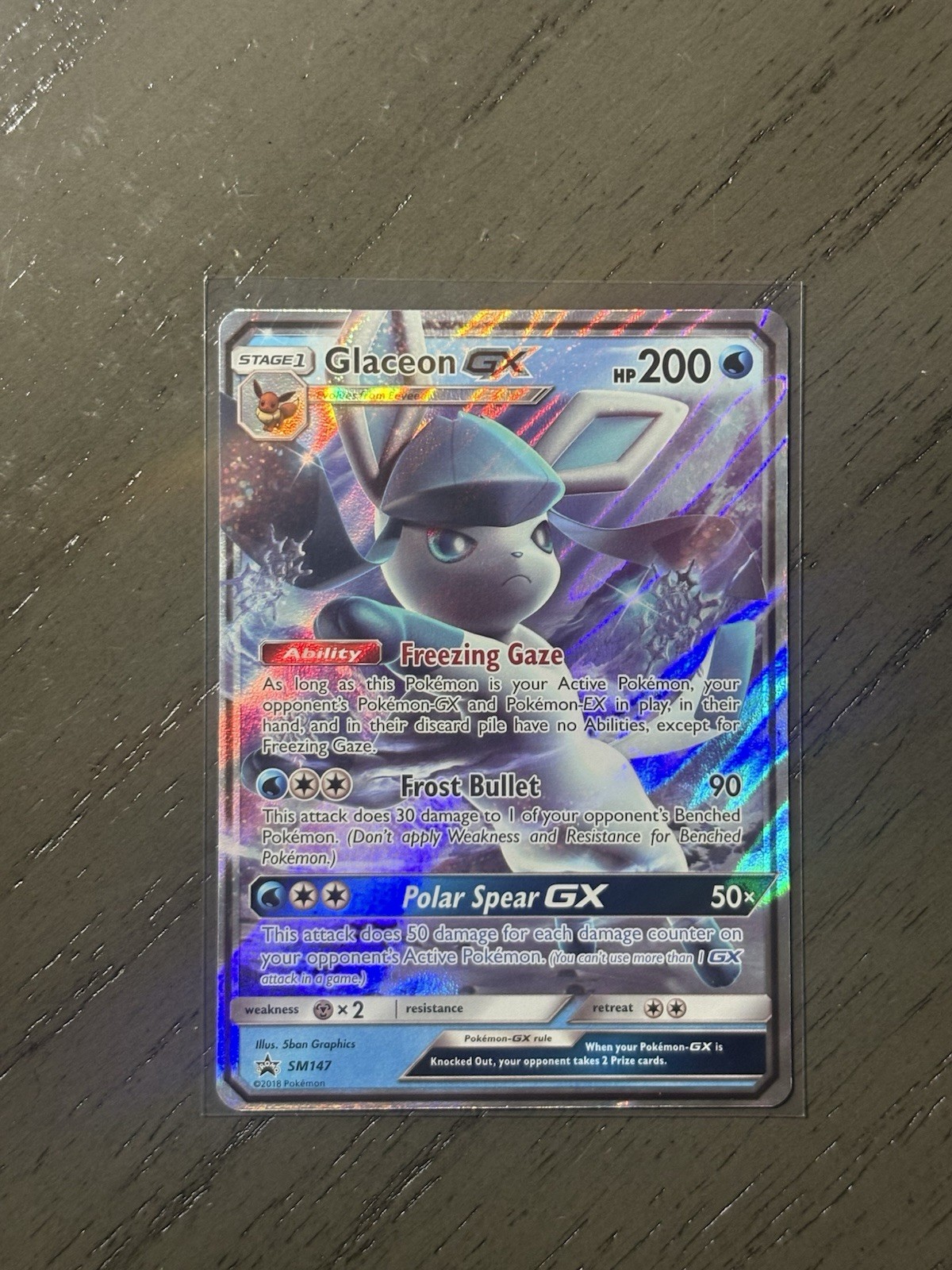 Pokémon Glaceon GX SM147 Sun & Moon Black Star Promo