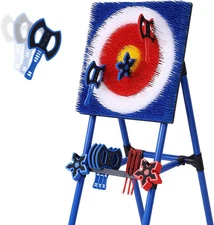 Axe Throwing Bristle Target with 8 Throwing Axes Set,Axe Throwing Game for Backy