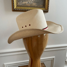 Genuine Shantung Straw Cowboy Cowgirl Hat 21  Small