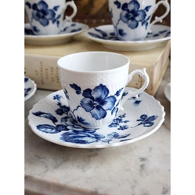 Richard Ginori Italy Blue Rose Espresso Cups and Saucer set | eBay