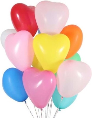 100 Heart Shape Latex Balloons - Helium Or Air Fill, All Occasions, Green Color, Party Decor