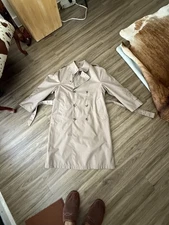 Vintage Hart Schaffner & Marx Double Breasted Belted Trench Coat 38