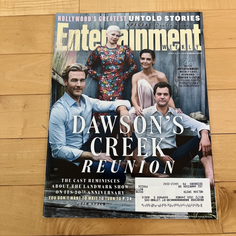 Dawson’s Creek Entertainment Weekly  APRIL 2018 Katie Holmes James Michelle