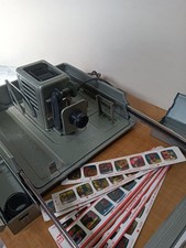 TRISKOP WINTER SLIDE PROJECTOR and FILM + VINTAGE ACCESSORIES