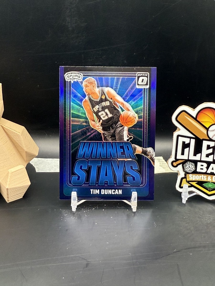 Tim Duncan 2024-25 Donruss Optic Winner Stays Purple Spurs (CBR