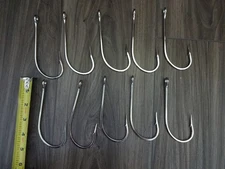 10 Vintage Wright &McGill Large size 12 heavy offshore fishing hooks