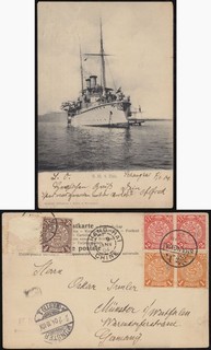 CHINA 1904 PK Kanonenboot SMS Iltis Orden Pour le Mérite coiling dragon SHANGHAI