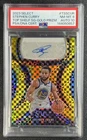 STEPHEN CURRY PSA 8 2023 PANINI SELECT TOP SHELF SIGNATURES GOLD PRIZM AUTO 3/10