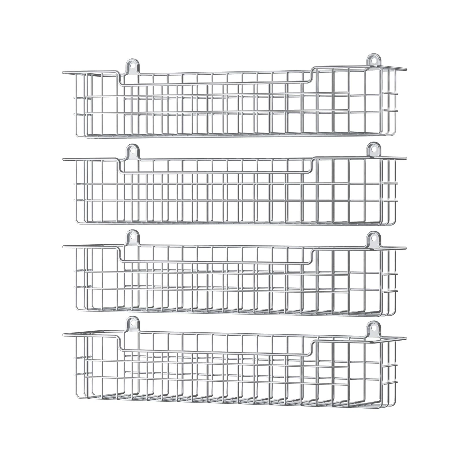 Spice Rack Wall Mount, 4-Pack Seasoning Organizer for Kitchen Storage Organiz...