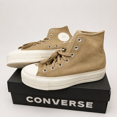 Converse Chuck Taylor All Star Lift HI Beige Wildleder Platform Sneaker Gr. 37,5