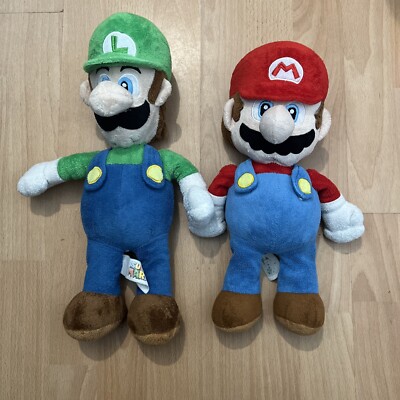 Super Mario Bros Mario & Luigi Plüsch Stofftier SoftToy Puppe Nintendo 13 Zoll 2017