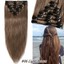 thumbnail 16 - 7pcs 15" 18" 20" 22" Clip In Remy Real 100% Human Hair Extensions Full Head N206