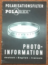 Polarex Polarizing Filter Photo Information from May 1966