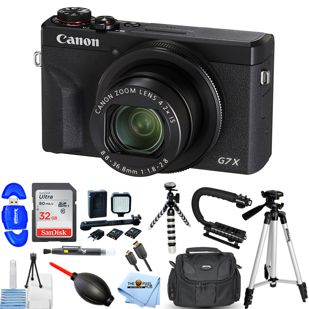 moon　Canon Power Shot G7X Canon PowerShot G7 X Mark III Digital Camera (Black) + 32GB