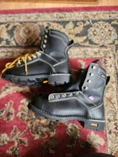 DANNER QUARRY USA 8" ALLOY TOE MET-GUARD WATERPROOF WORK BOOTS 17311- NEW Black