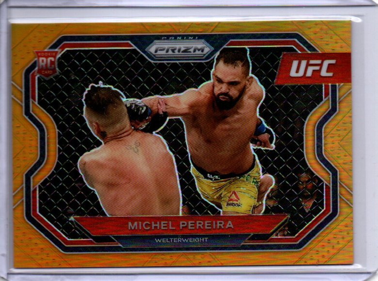 MICHEL PEREIRA 2021 PANINI PRIZM UFC ORANGE PRIZM RC #D 83/99