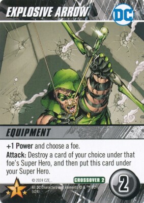 EXPLOSIVE ARROW DC Comics Deck Building Game ART card ARROW REDUX GREEN ARROW